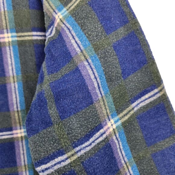 Christopher Hart Shirt Mens 2XL Blue Plaid Ranch Barn Lined Shacket Jacket - Picture 9 of 14